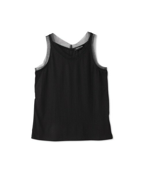 QUEENS COURT / クイーンズコート キャミソール・チューブトップ | チュールネックラインタンクトップ | 詳細8