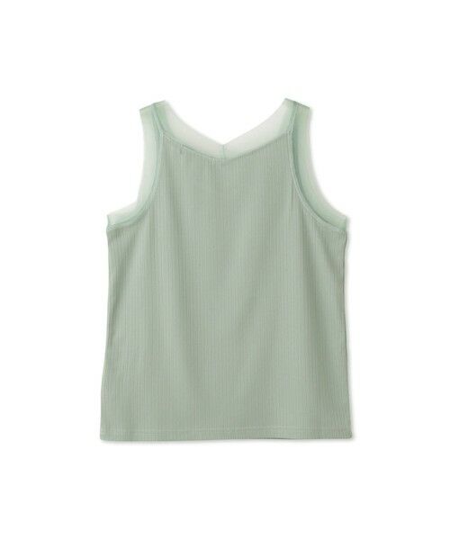 QUEENS COURT / クイーンズコート キャミソール・チューブトップ | チュールネックラインタンクトップ | 詳細11