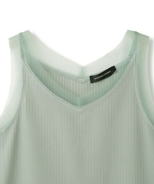 QUEENS COURT / クイーンズコート キャミソール・チューブトップ | チュールネックラインタンクトップ | 詳細12