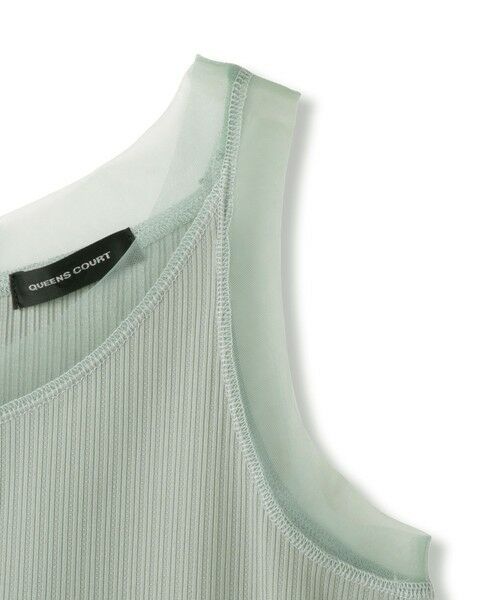 QUEENS COURT / クイーンズコート キャミソール・チューブトップ | チュールネックラインタンクトップ | 詳細13