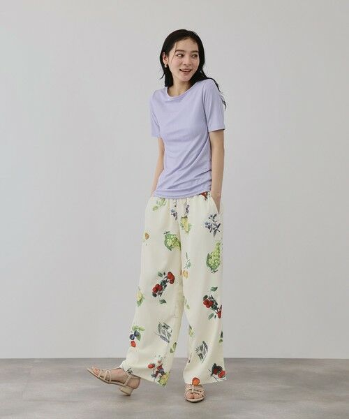 QUEENS COURT / クイーンズコート カットソー | ニュアンスストレッチリブプルオーバー | 詳細17