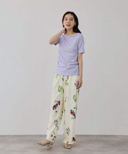 QUEENS COURT / クイーンズコート カットソー | ニュアンスストレッチリブプルオーバー | 詳細18