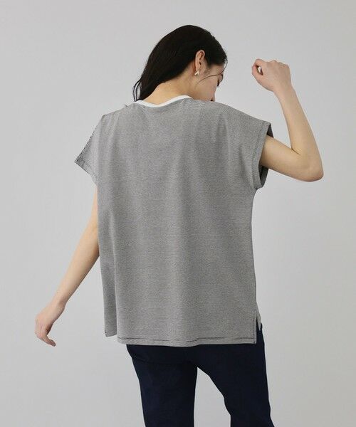 QUEENS COURT / クイーンズコート カットソー | ナローボーダーステートメントTシャツ | 詳細4