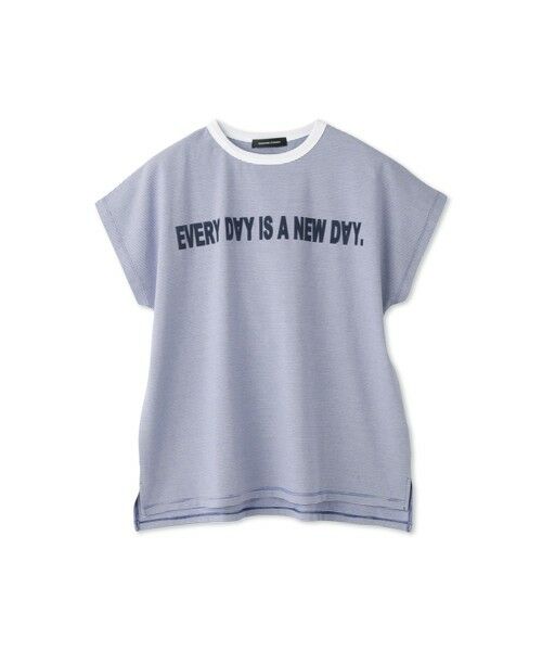 QUEENS COURT / クイーンズコート カットソー | ナローボーダーステートメントTシャツ | 詳細17