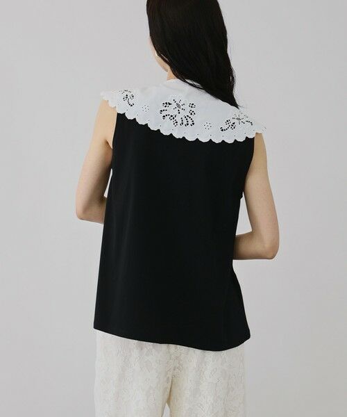 QUEENS COURT / クイーンズコート カットソー | セパレートスカラップレースカラープルオーバー | 詳細7