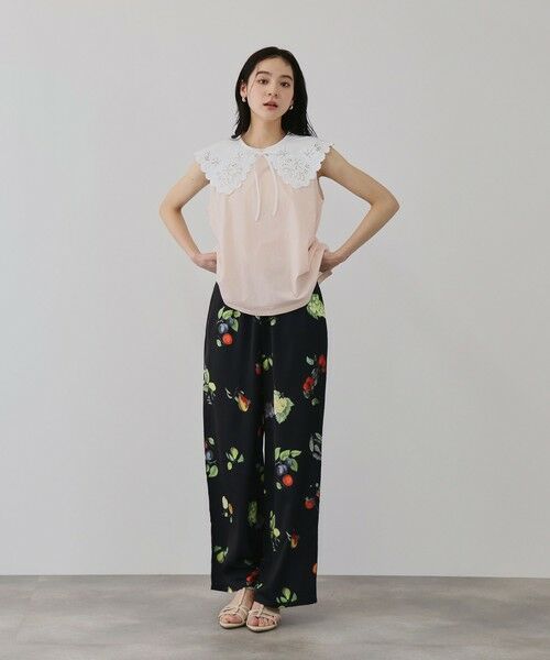 QUEENS COURT / クイーンズコート カットソー | セパレートスカラップレースカラープルオーバー | 詳細17