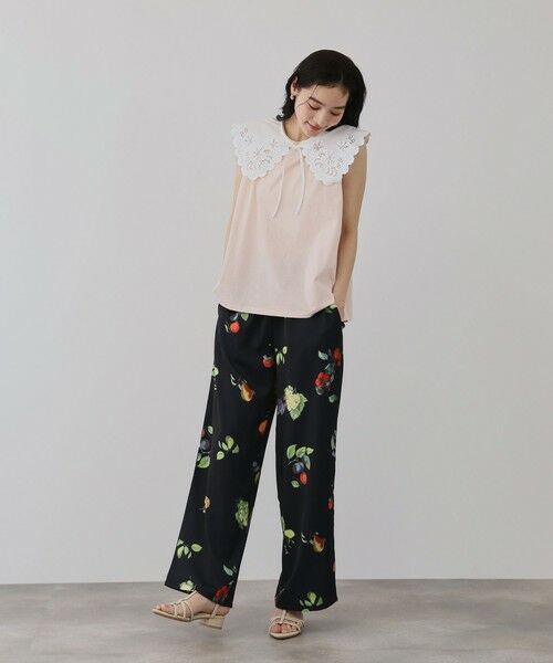 QUEENS COURT / クイーンズコート カットソー | セパレートスカラップレースカラープルオーバー | 詳細18