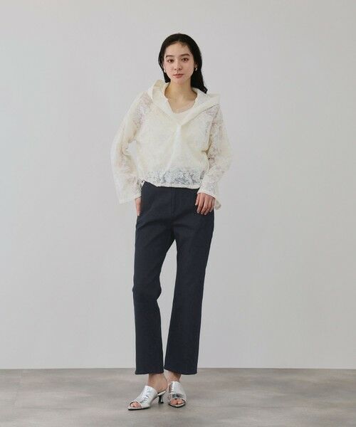 QUEENS COURT / クイーンズコート デニムパンツ | コンフォールストレッチセミフレアデニム | 詳細3