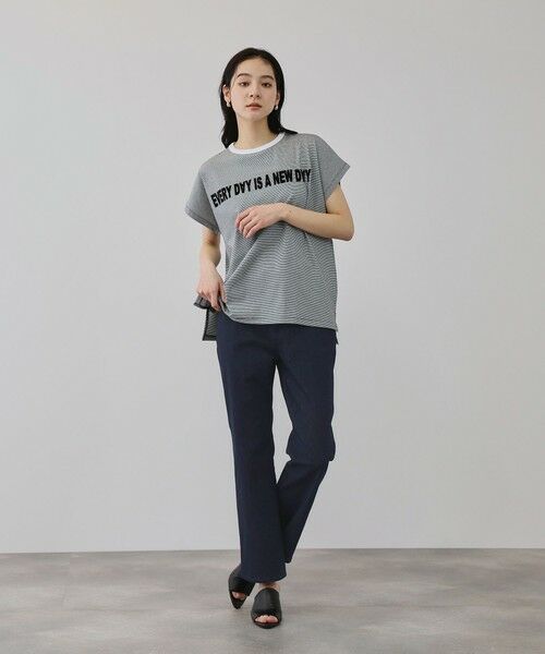 QUEENS COURT / クイーンズコート デニムパンツ | コンフォールストレッチセミフレアデニム | 詳細6