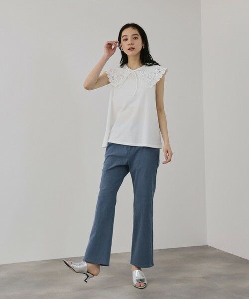 QUEENS COURT / クイーンズコート デニムパンツ | コンフォールストレッチセミフレアデニム | 詳細8