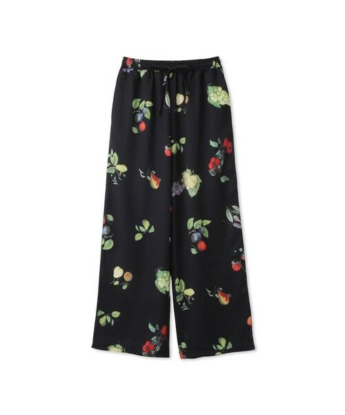QUEENS COURT / クイーンズコート その他パンツ | フルーツモチーフワイドパンツ（ブラック系その他）