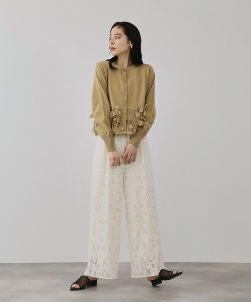 QUEENS COURT / クイーンズコート その他パンツ | フラワーレースワイドパンツ | 詳細5