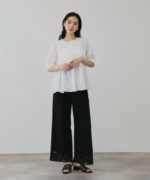 QUEENS COURT / クイーンズコート その他パンツ | フラワーレースワイドパンツ | 詳細11