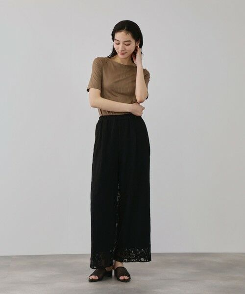 QUEENS COURT / クイーンズコート その他パンツ | フラワーレースワイドパンツ | 詳細12