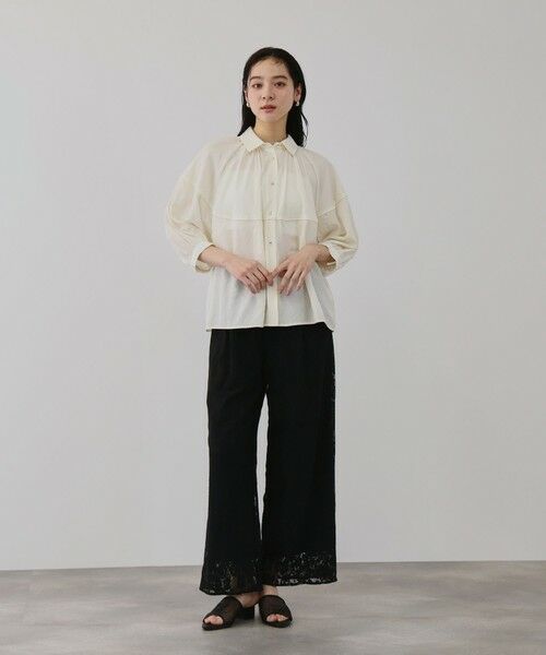 QUEENS COURT / クイーンズコート その他パンツ | フラワーレースワイドパンツ | 詳細13