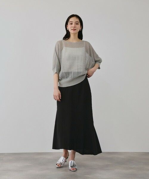 QUEENS COURT / クイーンズコート ミニ・ひざ丈スカート | デシンバイアスマーメイドスカート | 詳細1