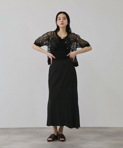 QUEENS COURT / クイーンズコート ミニ・ひざ丈スカート | デシンバイアスマーメイドスカート | 詳細2