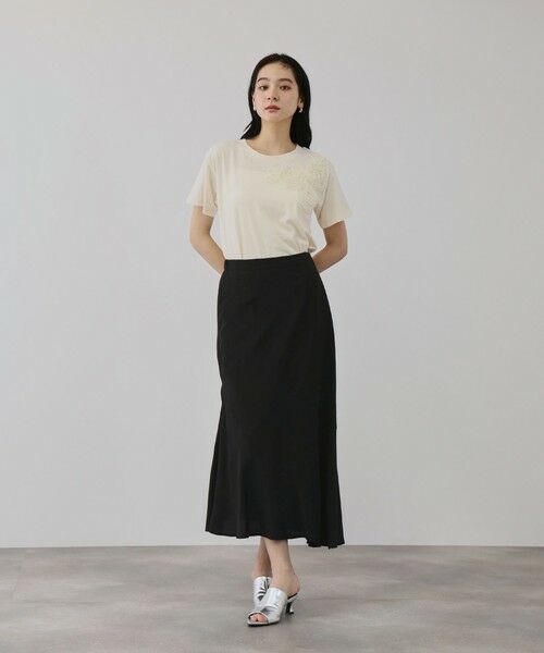 QUEENS COURT / クイーンズコート ミニ・ひざ丈スカート | デシンバイアスマーメイドスカート | 詳細3