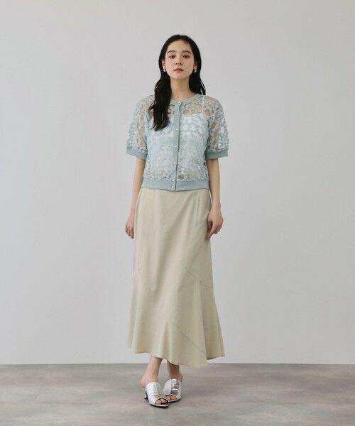 QUEENS COURT / クイーンズコート ミニ・ひざ丈スカート | デシンバイアスマーメイドスカート | 詳細13