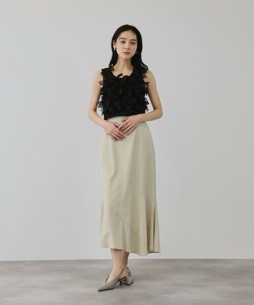 QUEENS COURT / クイーンズコート ミニ・ひざ丈スカート | デシンバイアスマーメイドスカート | 詳細11