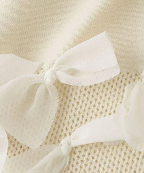 QUEENS COURT / クイーンズコート カーディガン・ボレロ | ブルーミングリボンニットカーディガン | 詳細10
