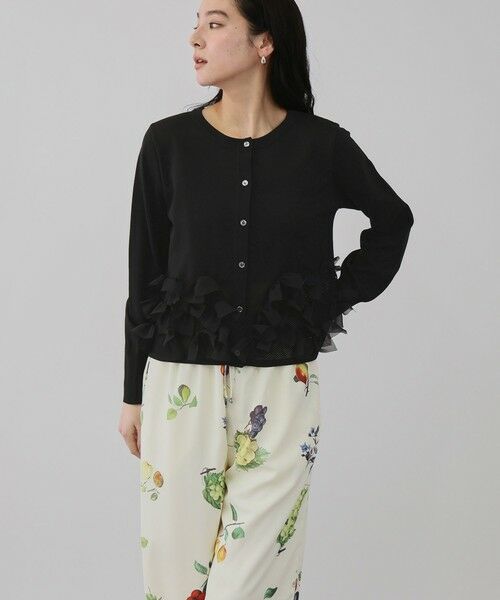 QUEENS COURT / クイーンズコート カーディガン・ボレロ | ブルーミングリボンニットカーディガン | 詳細11