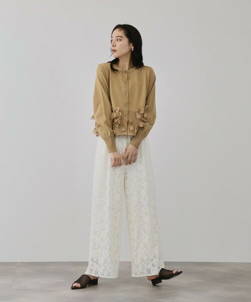 QUEENS COURT / クイーンズコート カーディガン・ボレロ | ブルーミングリボンニットカーディガン | 詳細20