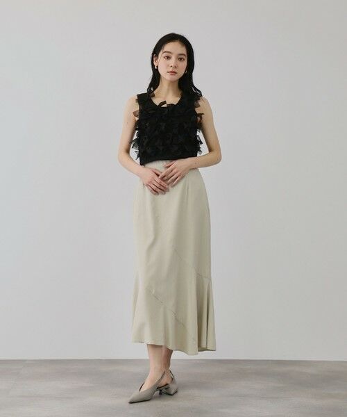 QUEENS COURT / クイーンズコート ダウンジャケット・ベスト | ブルーミングリボンニットベスト | 詳細10