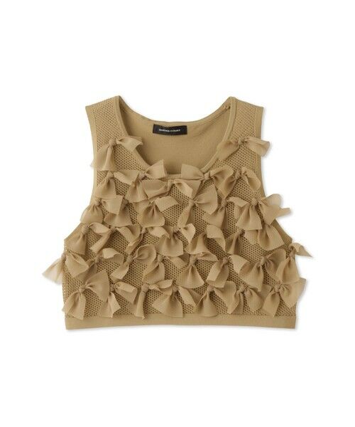 QUEENS COURT / クイーンズコート ダウンジャケット・ベスト | ブルーミングリボンニットベスト | 詳細17