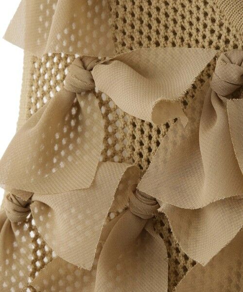 QUEENS COURT / クイーンズコート ダウンジャケット・ベスト | ブルーミングリボンニットベスト | 詳細22