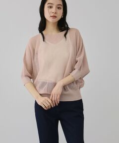 QUEENS COURT / クイーンズコート ニット・セーター | リネニースパークリングニットプルオーバー