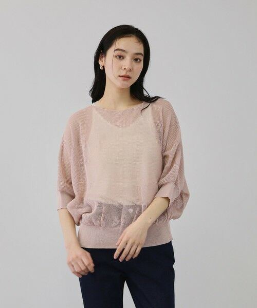 QUEENS COURT / クイーンズコート ニット・セーター | リネニースパークリングニットプルオーバー | 詳細1