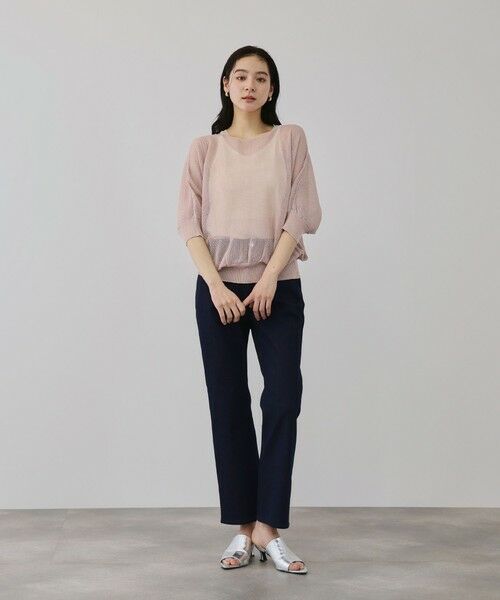 QUEENS COURT / クイーンズコート ニット・セーター | リネニースパークリングニットプルオーバー | 詳細3