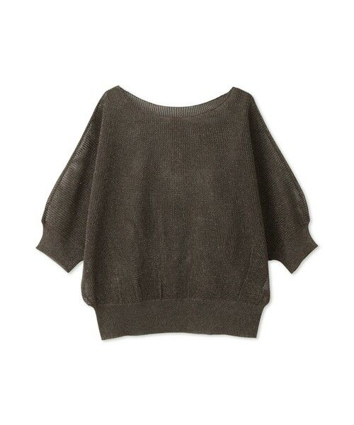 QUEENS COURT / クイーンズコート ニット・セーター | リネニースパークリングニットプルオーバー（ブラウン）