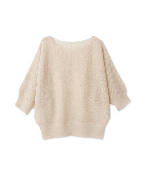QUEENS COURT / クイーンズコート ニット・セーター | リネニースパークリングニットプルオーバー（アイボリー）