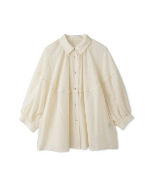 QUEENS COURT / クイーンズコート シャツ・ブラウス | DELAVEサーキュラーコクーンブラウス（オフホワイト）