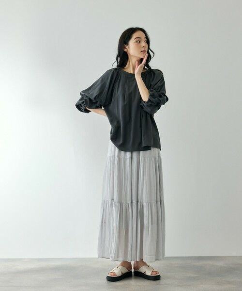 QUEENS COURT / クイーンズコート シャツ・ブラウス | ホイップタックスリーブブラウス | 詳細11