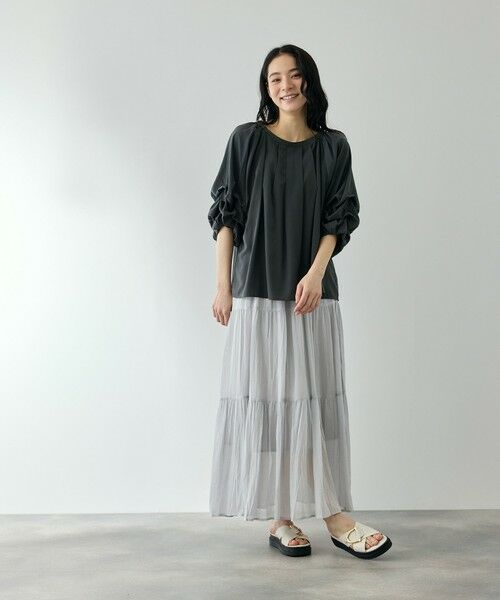 QUEENS COURT / クイーンズコート シャツ・ブラウス | ホイップタックスリーブブラウス | 詳細10