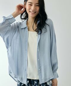 QUEENS COURT / クイーンズコート シャツ・ブラウス | レーヨンデニムドルマンブラウス