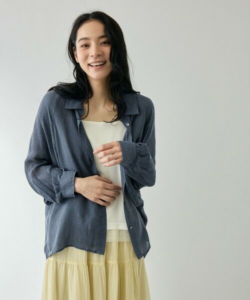 QUEENS COURT / クイーンズコート シャツ・ブラウス | レーヨンデニムドルマンブラウス | 詳細1