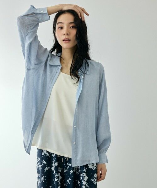 QUEENS COURT / クイーンズコート シャツ・ブラウス | レーヨンデニムドルマンブラウス | 詳細10