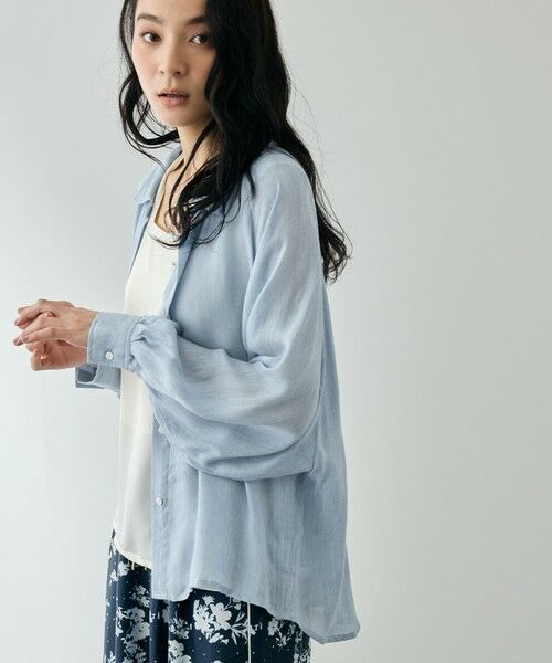 QUEENS COURT / クイーンズコート シャツ・ブラウス | レーヨンデニムドルマンブラウス | 詳細11