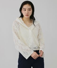 QUEENS COURT / クイーンズコート シャツ・ブラウス | ボタニカルフラワーフーディプルオーバー