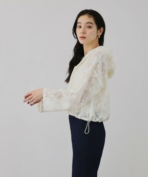 QUEENS COURT / クイーンズコート シャツ・ブラウス | ボタニカルフラワーフーディプルオーバー | 詳細2