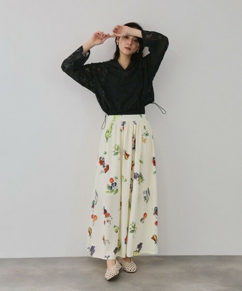 QUEENS COURT / クイーンズコート シャツ・ブラウス | ボタニカルフラワーフーディプルオーバー | 詳細16