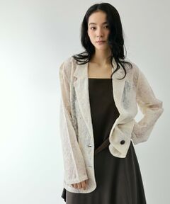 QUEENS COURT / クイーンズコート テーラードジャケット | エンブロイダリーテーラードジャケット