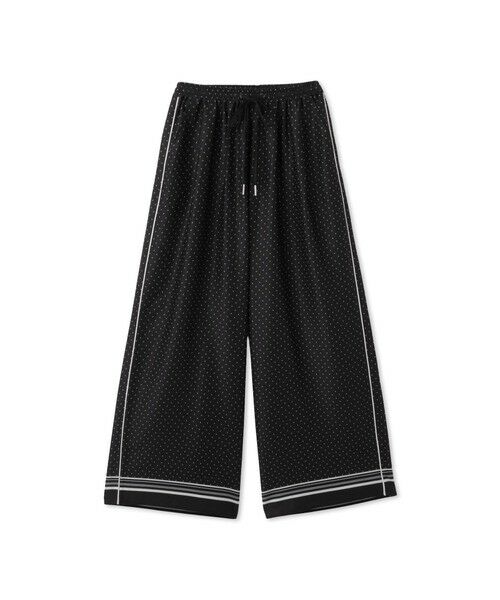 QUEENS COURT / クイーンズコート その他パンツ | パウダーサテンパネルプリントワイドパンツ | 詳細4