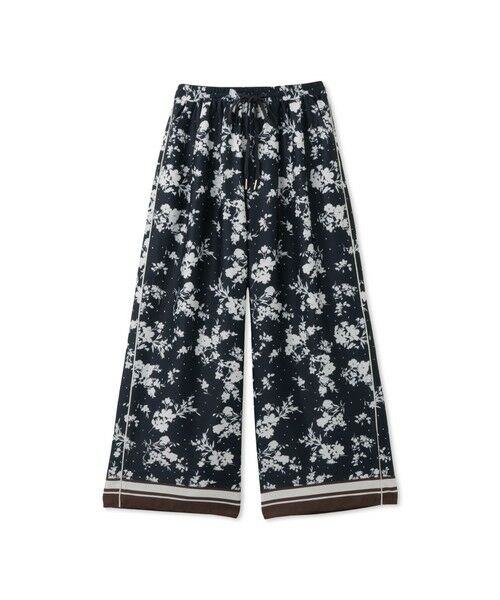 QUEENS COURT / クイーンズコート その他パンツ | パウダーサテンパネルプリントワイドパンツ | 詳細10