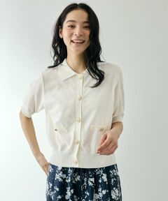 QUEENS COURT / クイーンズコート ニット・セーター | リヨセルミックスハイツイストポロニット
