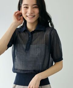 QUEENS COURT / クイーンズコート ニット・セーター | ヴィスコースポロニットプルオーバー